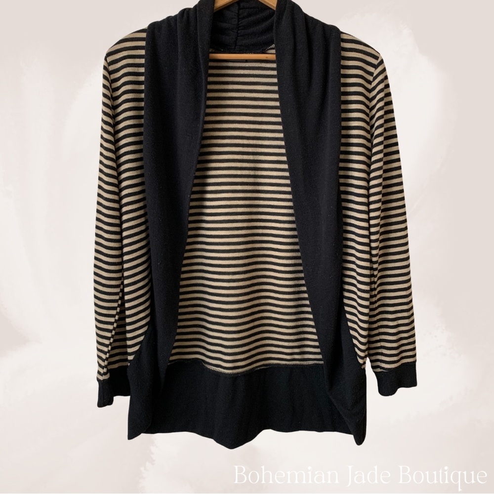 Metaphor Open Front Long Sleeved Cardigan